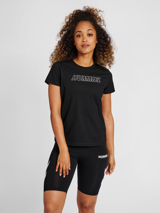 hmlTE CALI 2-PACK COTTON T-SHIRT, BLACK/CHATEAU GREY, model