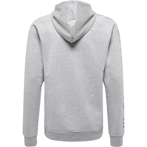 hmlMOVE GRID COTTON HOODIE, GREY MELANGE, packshot