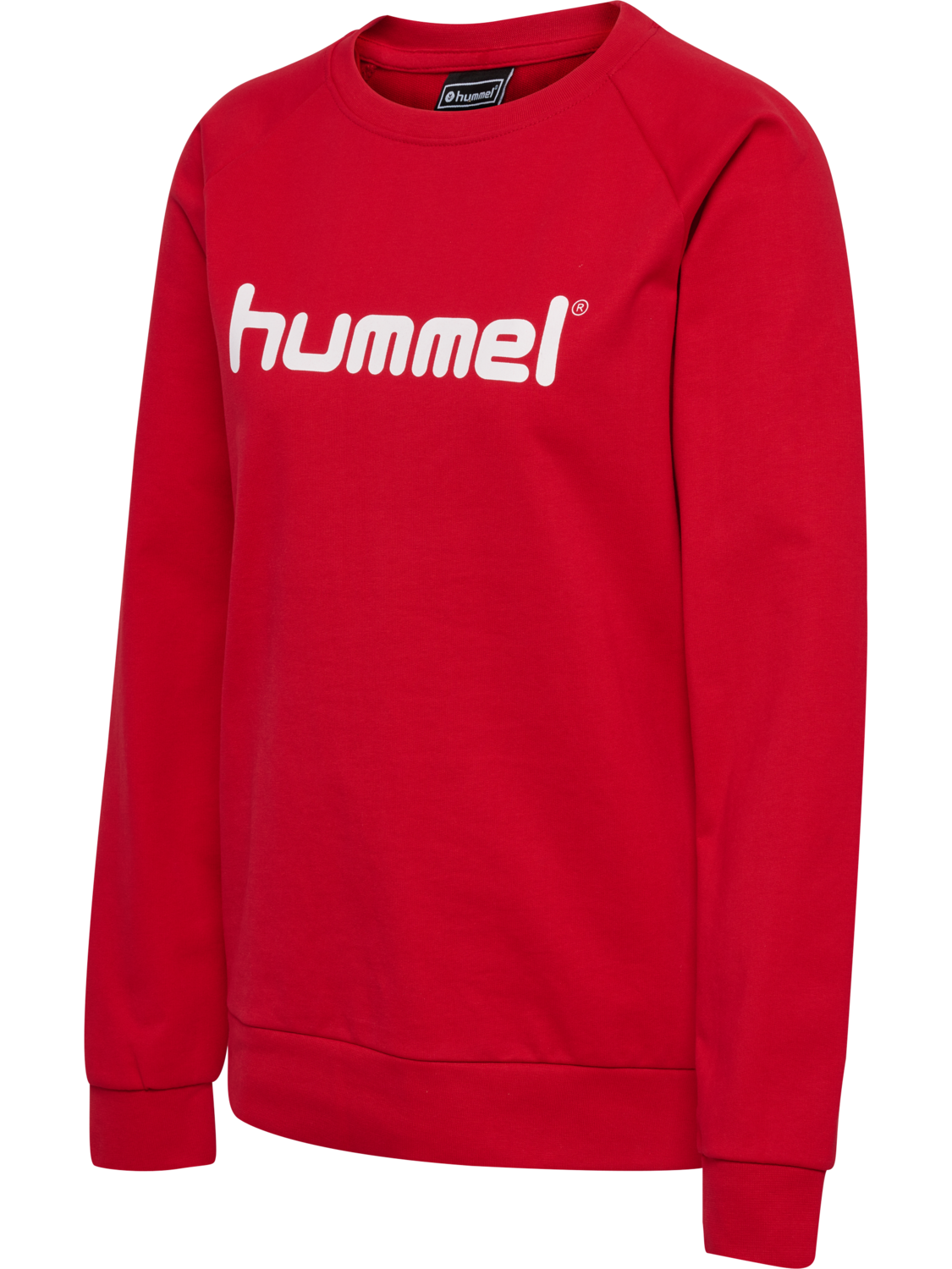 HMLGO COTTON LOGO SWEATSHIRT WOMAN, TRUE RED, packshot