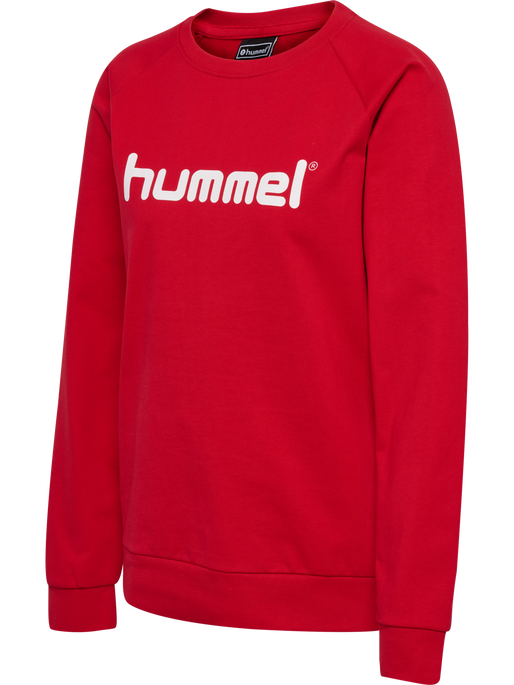 HMLGO COTTON LOGO SWEATSHIRT WOMAN, TRUE RED HMLGO COTTON LOGO SWEATSHIRT WOMAN, TRUE RED, packshot