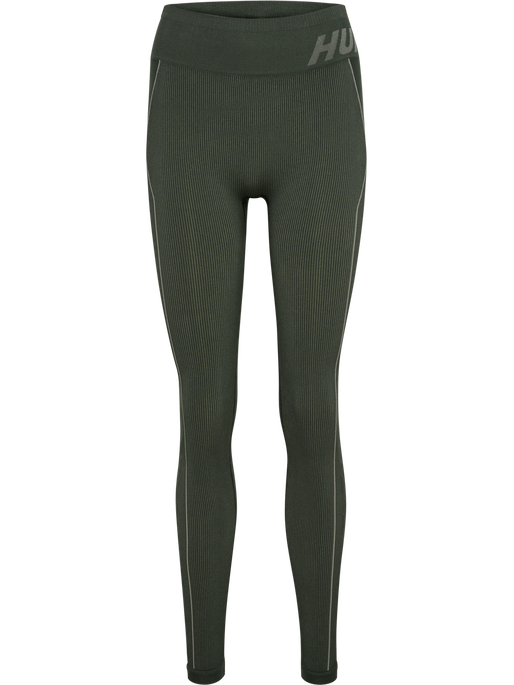 hmlTE CHRISTEL SEAMLESS MW TIGHTS, CLIMBING IVY/SEAGRASS MELANGE, packshot