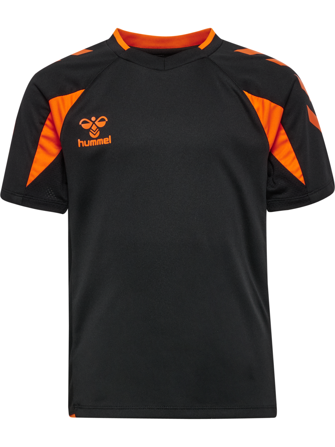 hmlCORE 2.0 JERSEY S/S KIDS, BLACK/ORANGE TIGER, packshot