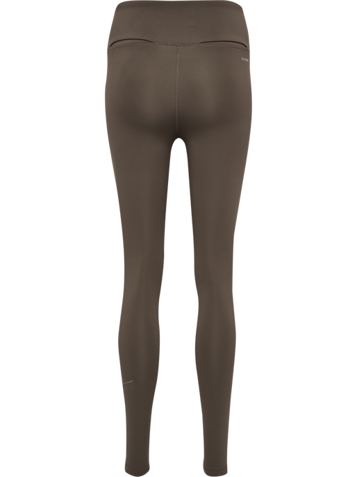 hmlCOURT MID WAIST POCKET TIGHTS W, TURKISH COFFEE, packshot