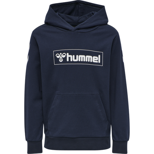 hmlBOX HOODIE, BLACK IRIS, packshot