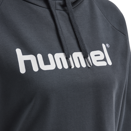 HMLGO COTTON LOGO HOODIE WOMAN, INDIA INK HMLGO COTTON LOGO HOODIE WOMAN, INDIA INK, packshot