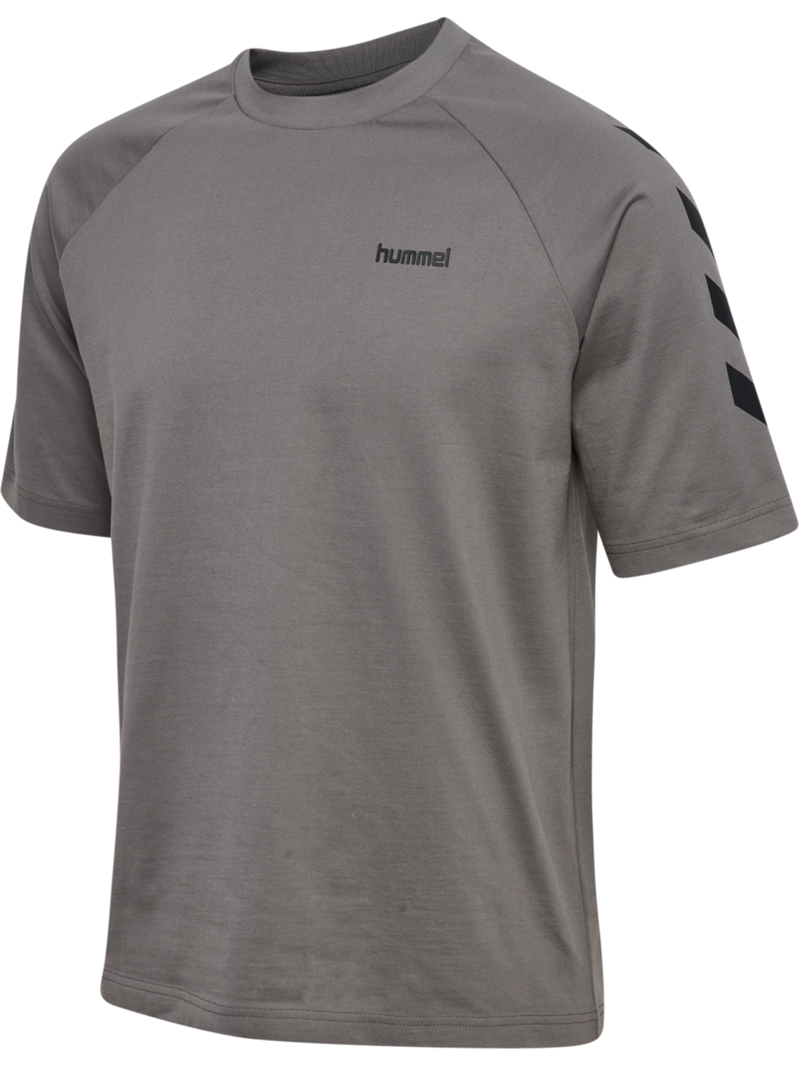 hmlKEEPER CHEVRON T-SHIRT S/S, CHARCOAL GRAY, packshot