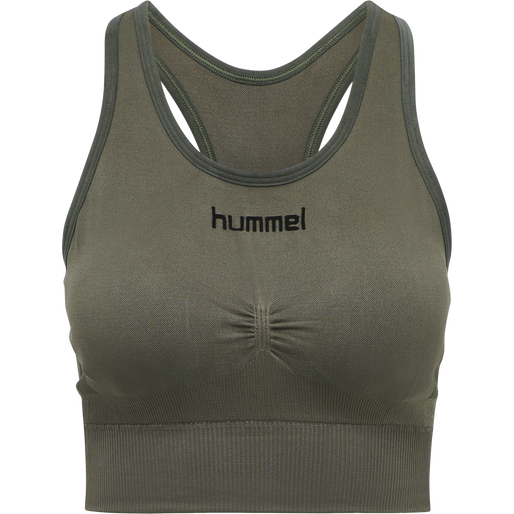 HUMMEL FIRST SEAMLESS BRA WOMAN, GRAPE LEAF, packshot