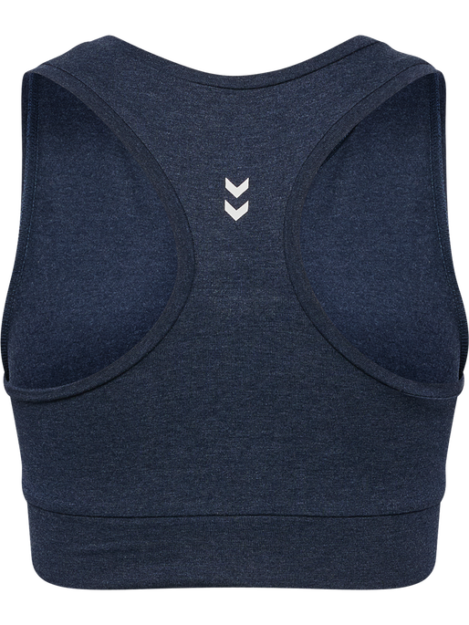 hmlPULSE LOGO LIGHT SUPPORT BRA, DRESS BLUE MELANGE, packshot