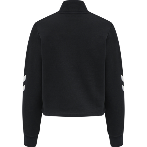 hmlLGC NIKKA CROPPED HALFZIP, BLACK, packshot