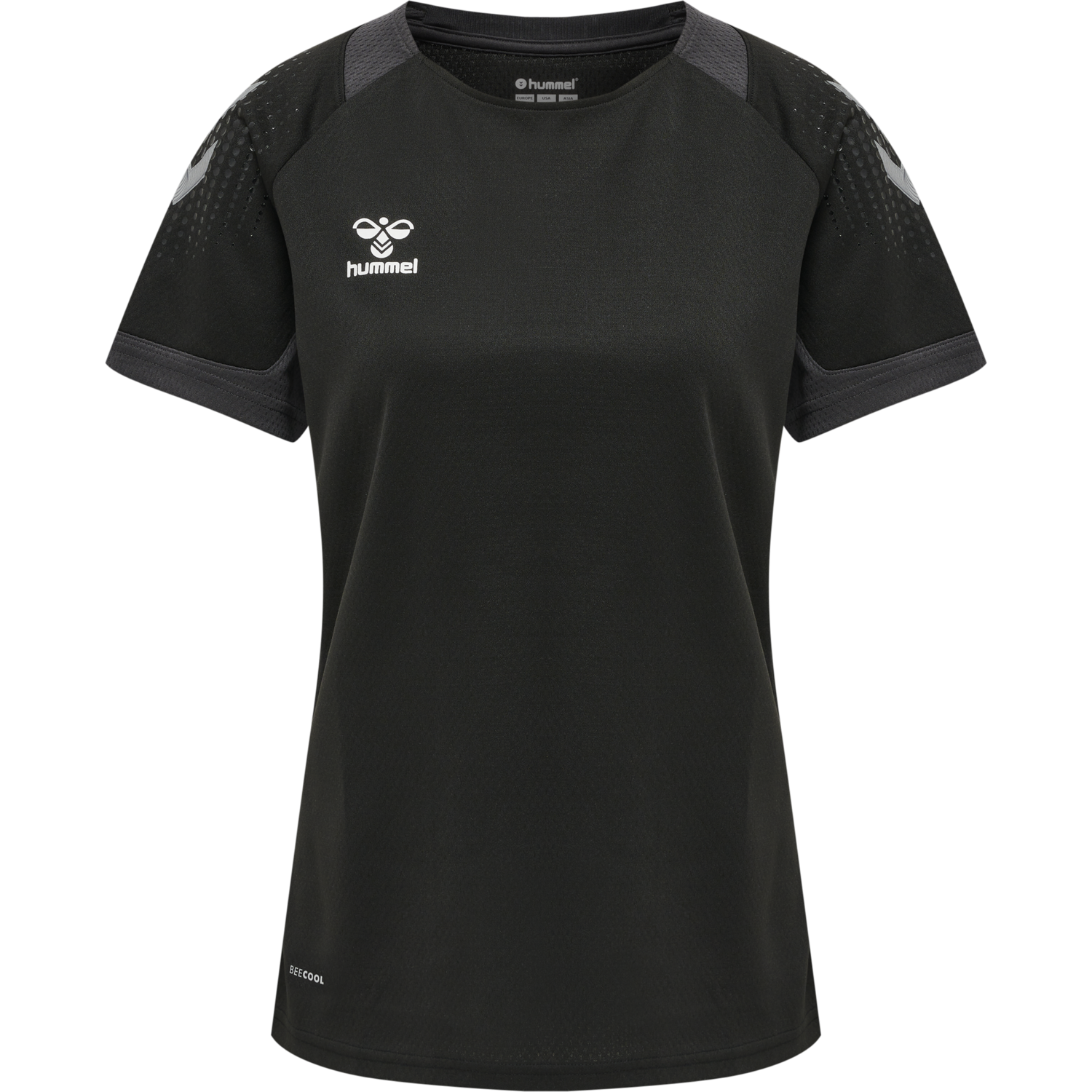 hmlLEAD WOMENS S/S POLY JERSEY, BLACK, packshot