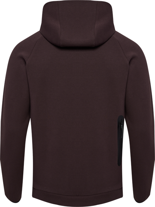 hmlTECH FLEECE REGULAR ZIP HOODIE, CHOCOLATE PLUM hmlTECH FLEECE REGULAR ZIP HOODIE, CHOCOLATE PLUM, packshot