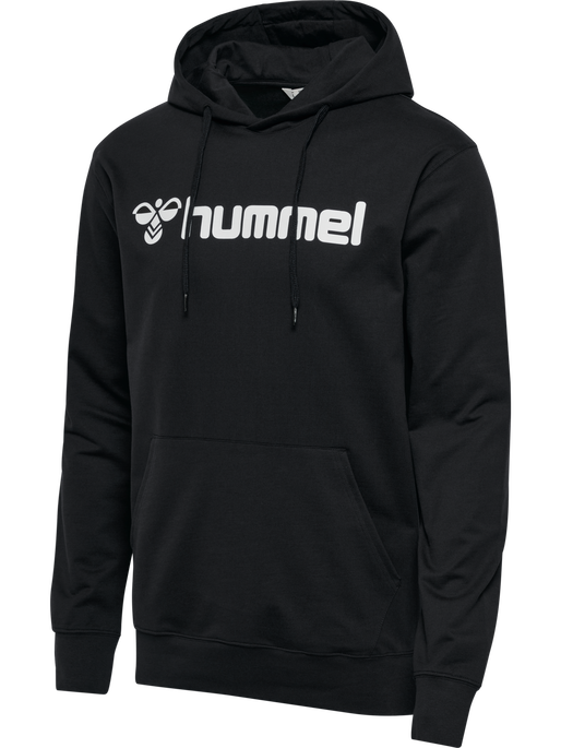 hmlGO 2.0 LOGO HOODIE, BLACK hmlGO 2.0 LOGO HOODIE, BLACK, packshot