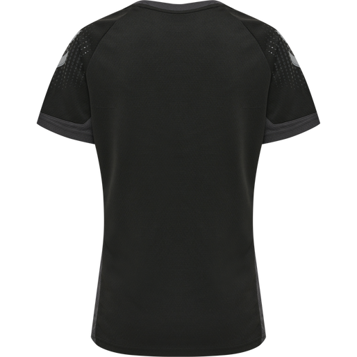 hmlLEAD WOMENS S/S POLY JERSEY, BLACK, packshot