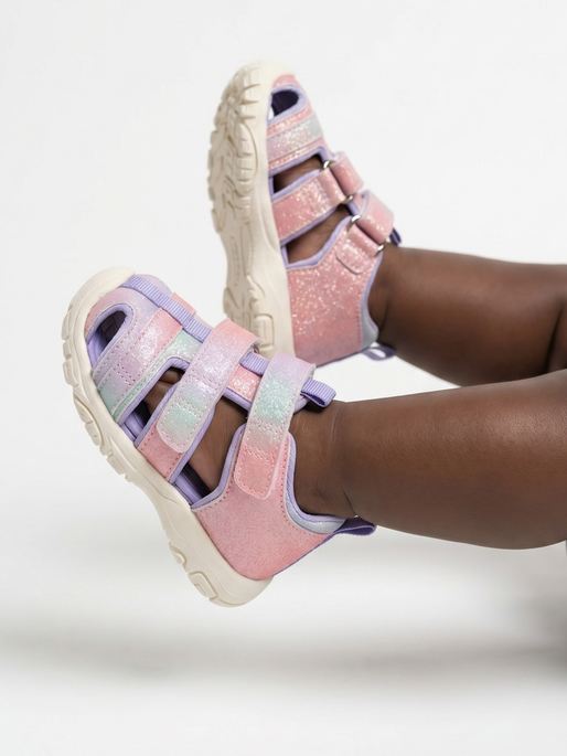 SANDAL VELCRO INFANT, MULTI COLOR PINK, model
