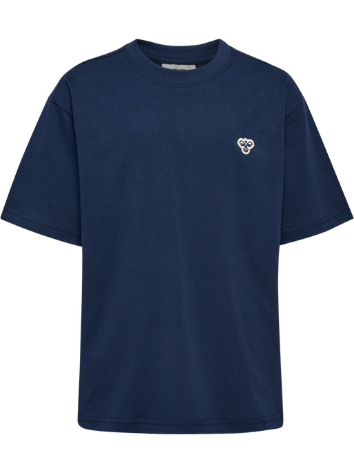 hmlJR LOOSE T-SHIRT S/S BEE, DRESS BLUES, packshot