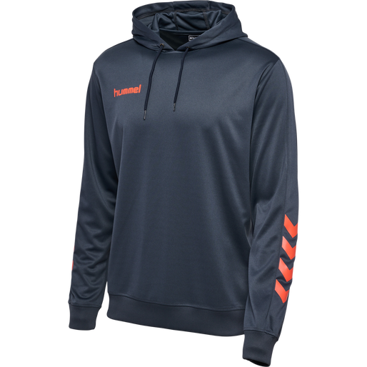 hmlPROMO POLY HOODIE, OMBRE BLUE/NASTURIUM, packshot