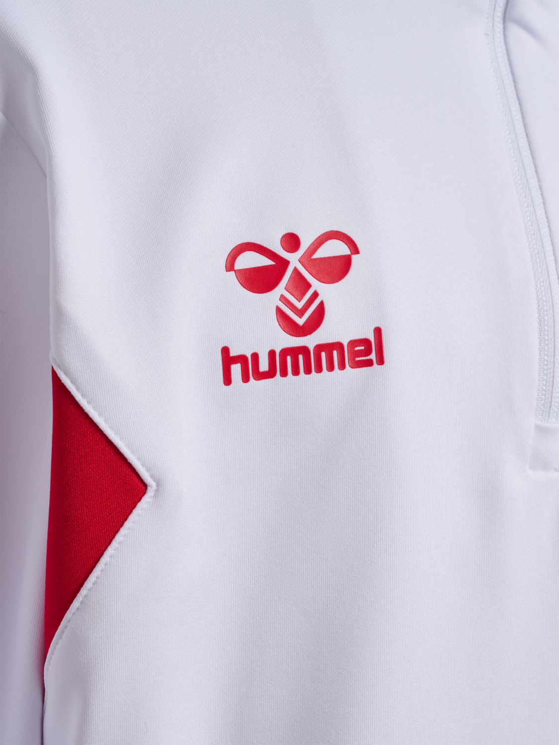 1FCK 23/24 WARM UP HALF ZIP KIDS, WHITE/TRUE RED, packshot