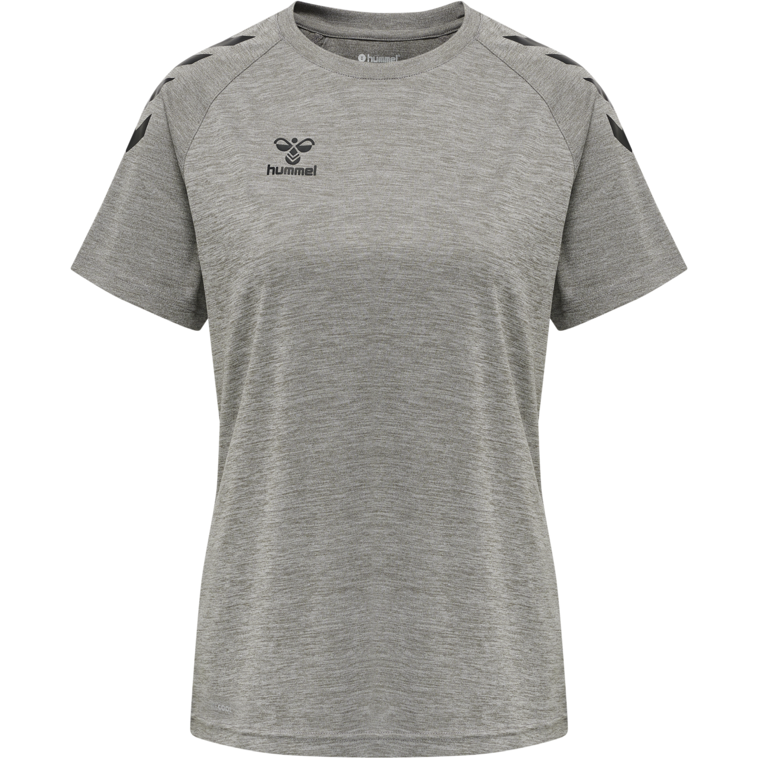 hmlCORE XK CORE POLY TEE  S/S WOMAN, GREY MELANGE, packshot