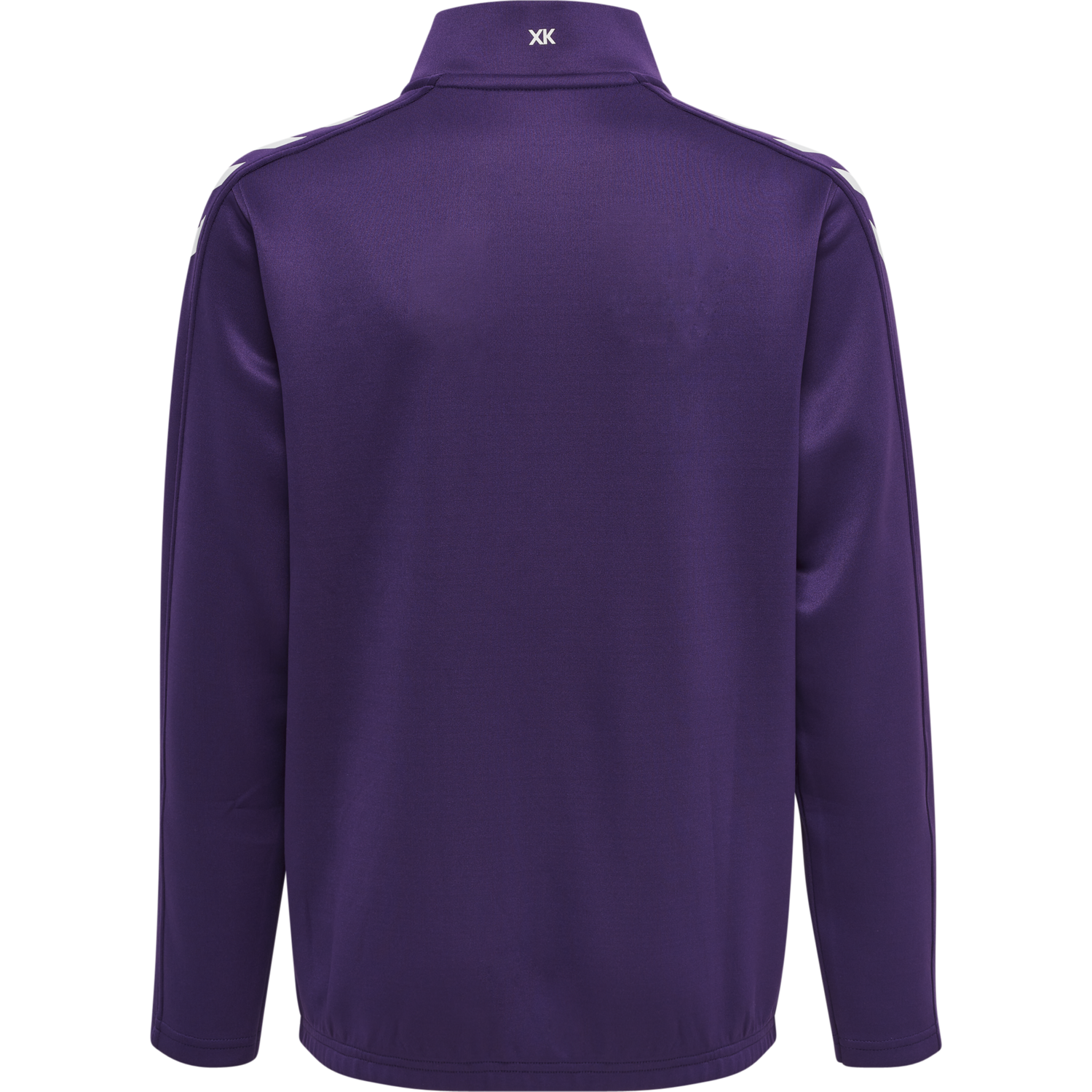 hmlCORE XK HALF ZIP POLY SWEAT KIDS, ACAI/WHITE, packshot