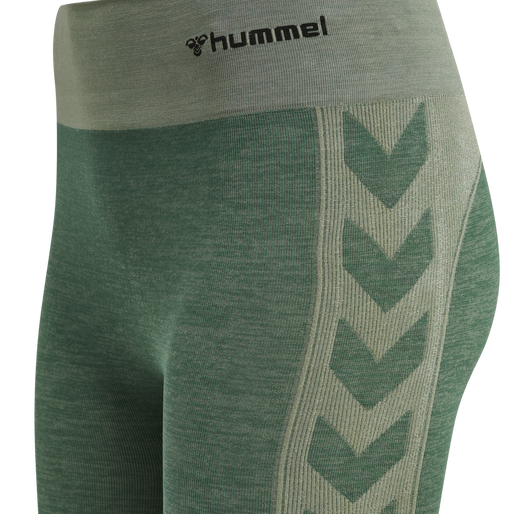 hmlCLEA SEAMLESS MID WAIST TIGHTS, LAUREL WREATH/LILY PAD MELANGE, packshot