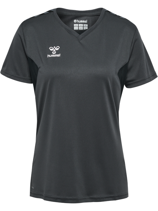 hmlAUTHENTIC PL JERSEY S/S WOMAN, ASPHALT, packshot