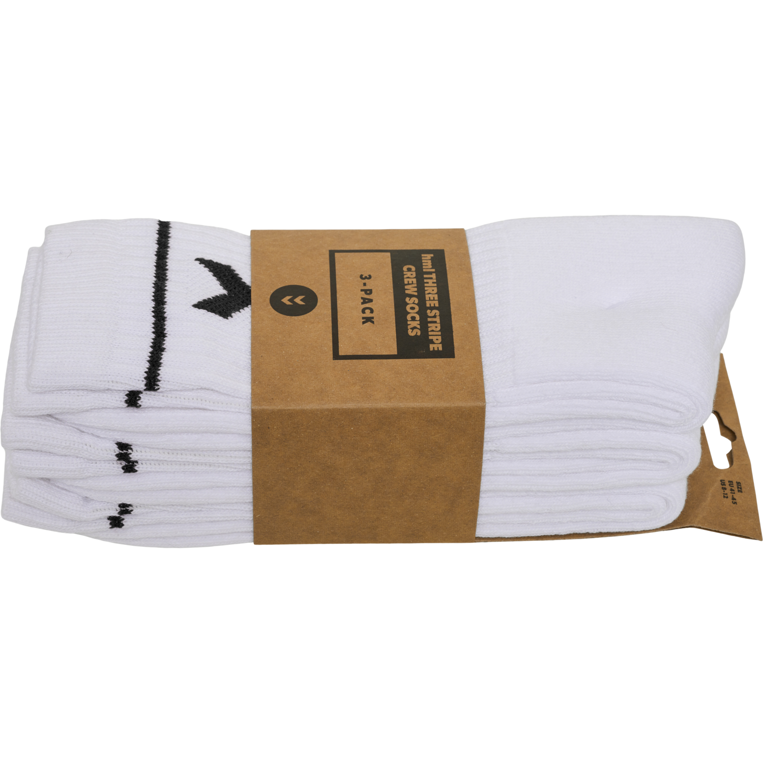hmlSTRIPE CREW 3-PACK SOCKS, WHITE, packshot