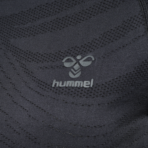 hmlONGRID SEAMLESS L/S WO, JET BLACK/FORGED IRON, packshot