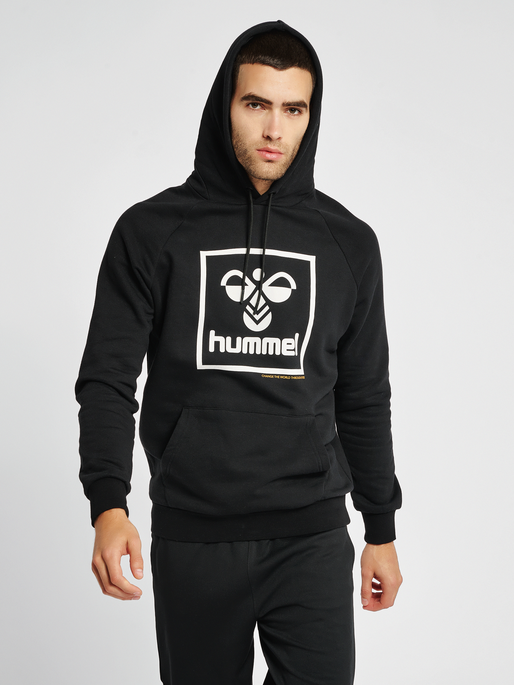 hmlISAM HOODIE, BLACK, model