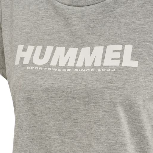 hmlLEGACY WOMAN CROPPED T-SHIRT, GREY MELANGE, packshot
