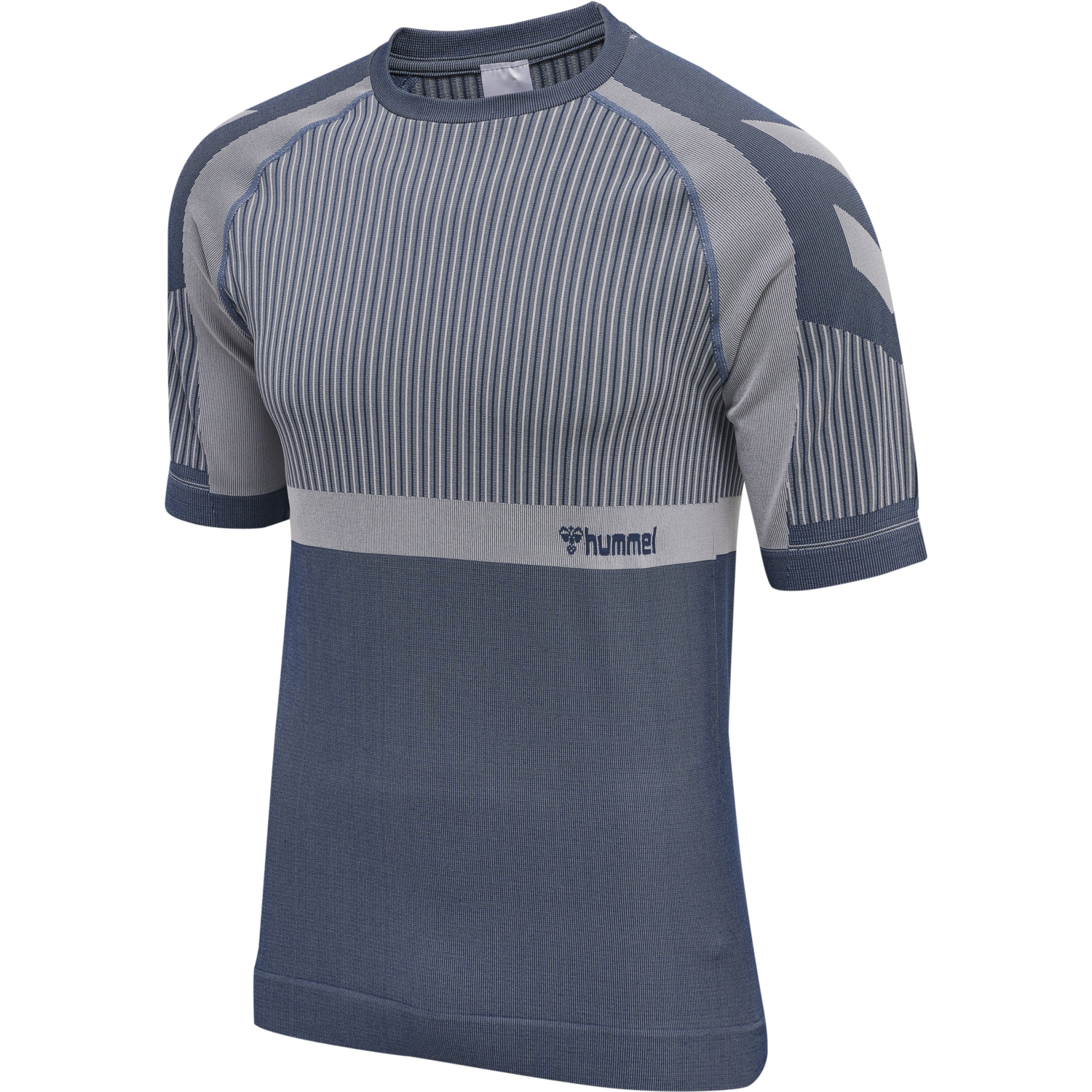 hmlMT UNIT SEAMLESS T-SHIRT, INSIGNIA BLUE/CHATEAU GRAY, packshot