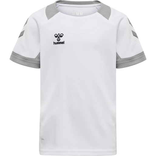 hmlLEAD S/S POLY JERSEY KIDS, WHITE, packshot