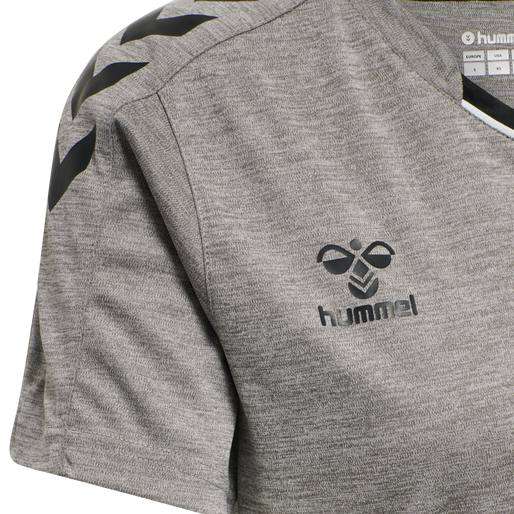 hmlCORE XK POLY JERSEY S/S WOMAN, GREY MELANGE, packshot