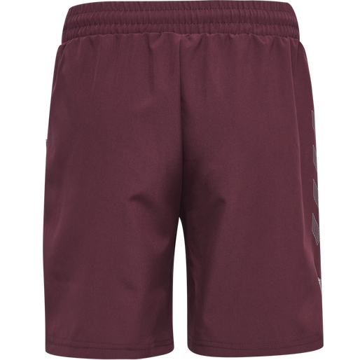 hmlMOVE GRID WOVEN SHORTS KIDS, GRAPE WINE, packshot