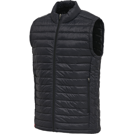 hmlRED QUILTED WAISTCOAT, BLACK, packshot