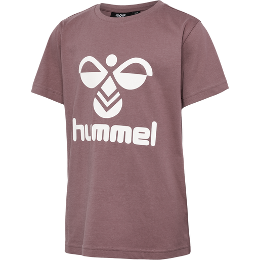 hmlTRES T-SHIRT S/S 2-PK, GREY MELANGE/TWILIGHT MAUVE, packshot