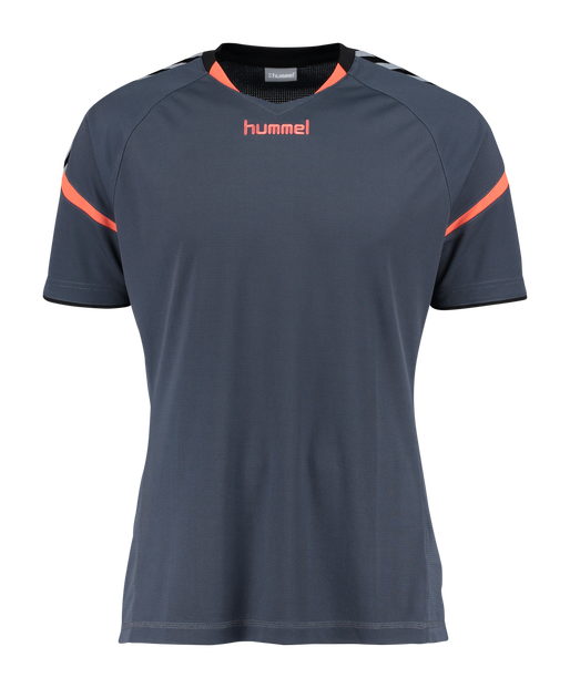 AUTH. CHARGE SS POLY JERSEY, OMBRE BLUE/NASTURIUM, packshot