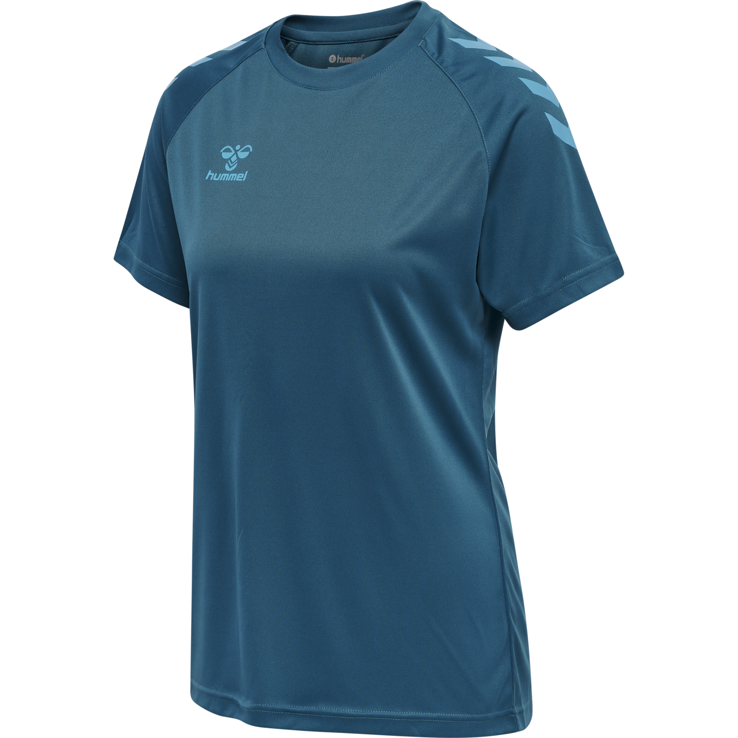 hmlCORE XK CORE POLY TEE  S/S WOMAN, BLUE CORAL, packshot