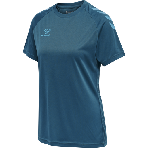 hmlCORE XK CORE POLY TEE  S/S WOMAN, BLUE CORAL, packshot