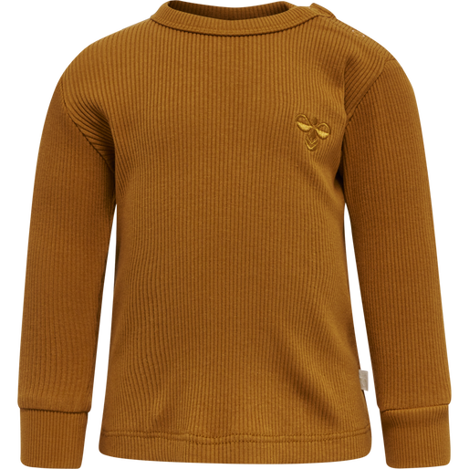 hmlSAMI T-SHIRT L/S, GLAZED GINGER, packshot