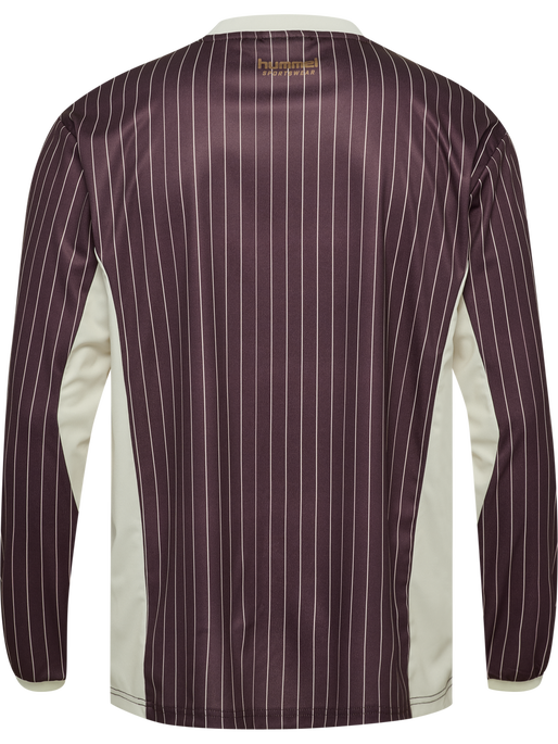 hmlLOOSE JERSEY LS STRIPE TOPSCORER, VINEYARD WINE, packshot