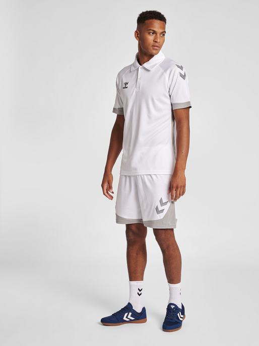 hmlLEAD POLY SHORTS, WHITE, model