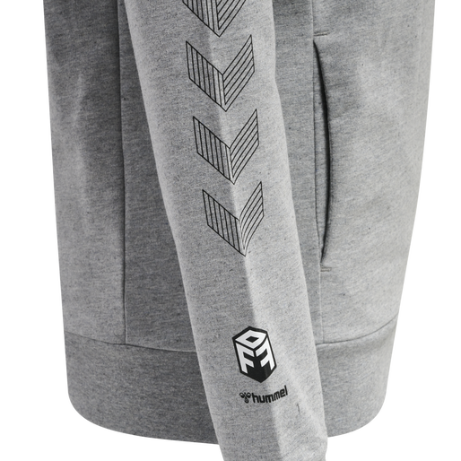 hmlMOVE GRID COTTON SWEATSHIRT WOMA, GREY MELANGE, packshot