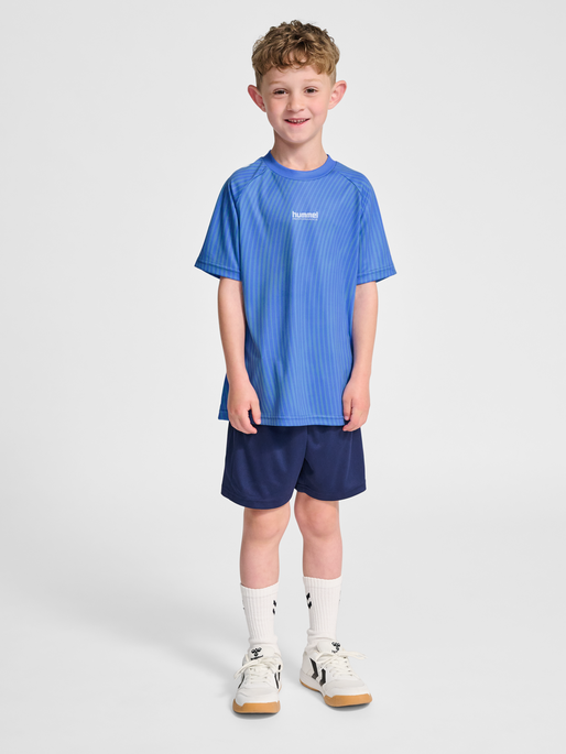 hmlJR GOAL AOP T-SHIRT S/S, LICHEN BLUE, model