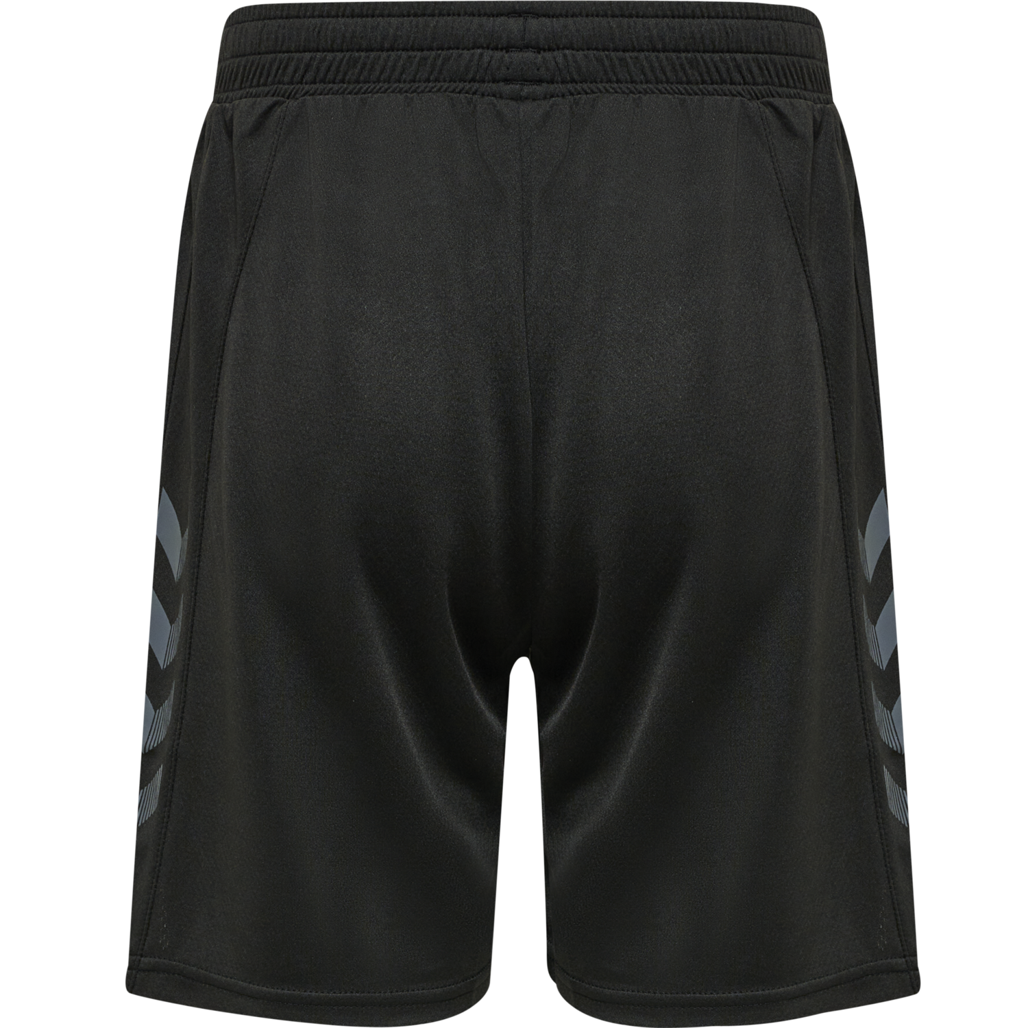 hmlONGRID POLY SHORTS KIDS, JET BLACK/FORGED IRON, packshot