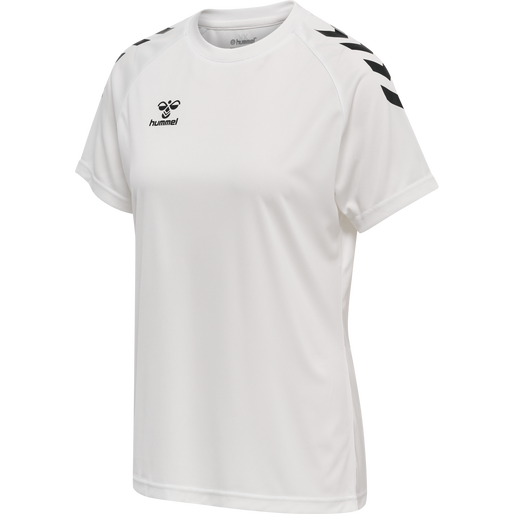 hmlCORE XK CORE POLY TEE  S/S WOMAN, WHITE hmlCORE XK CORE POLY TEE  S/S WOMAN, WHITE, packshot