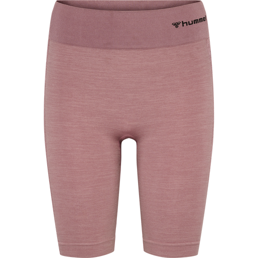 hmlCLEA SEAMLESS CYCLING SHORTS, WOODROSE/ROSE TAUPE MELANGE, packshot