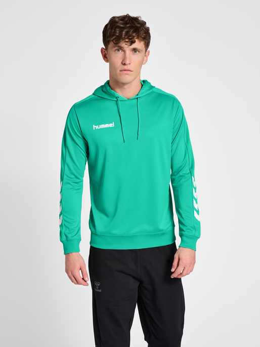 hmlPROMO POLY HOODIE, ATLANTIS, model