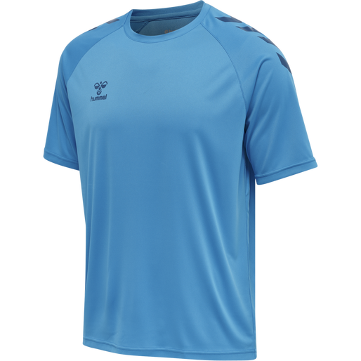 hmlCORE XK CORE POLY T-SHIRT S/S, BLUE DANUBE hmlCORE XK CORE POLY T-SHIRT S/S, BLUE DANUBE, packshot