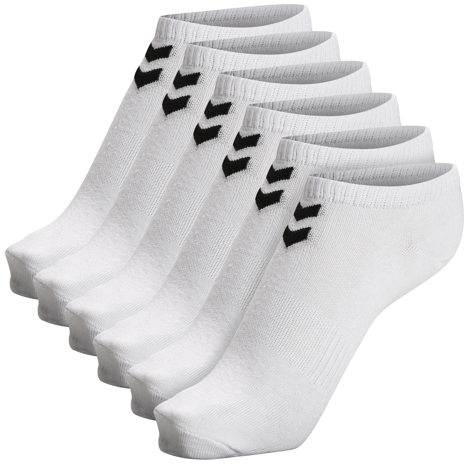 hmlCHEVRON 6-PACK ANKLE SOCKS, WHITE, packshot