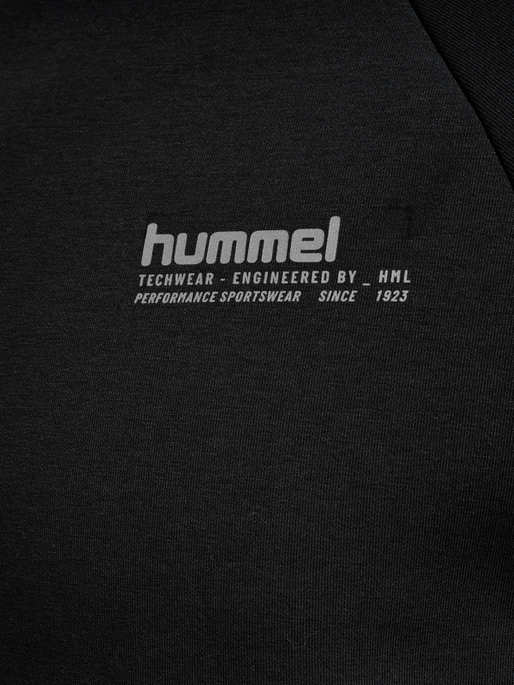 hmlTECH FLEECE REGULAR CREW, BLACK, packshot